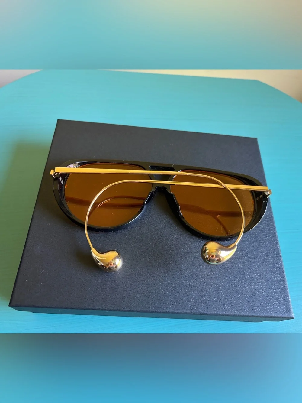 Aviator Sunglasses with Orange Lenses